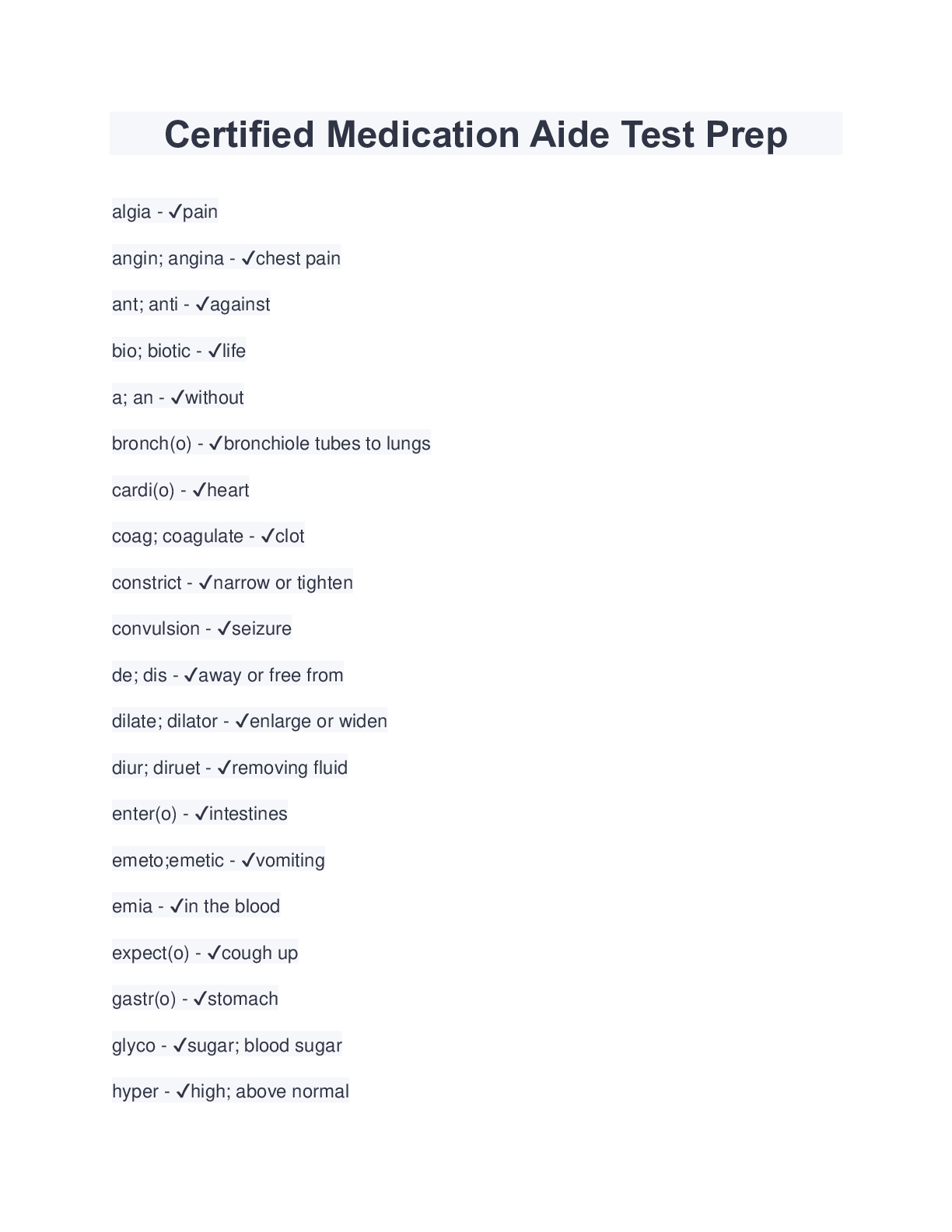 Preview image for Certified Medication Aide Test Prep (Latest 2023/2024) Download to Score A